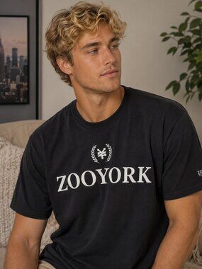 Zoo York Men's Large Black Graphic T-Shirt Logo Skate Streetwear Short Sleeve Te